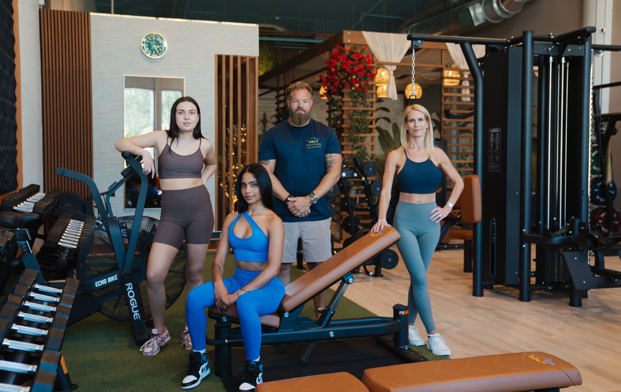 The Sölt Fitness & MedSpa team on the gym floor in the Miami Design District